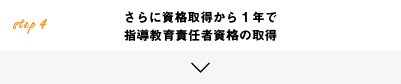 Step4 さらに資格取得から1年で指導教育責任者資格の取得